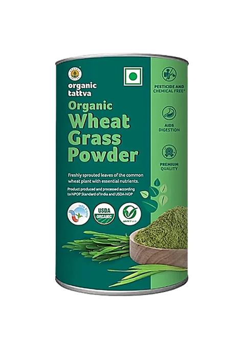 Organic Tattva Organic Wheat Grass Powder 100 g Composite Can