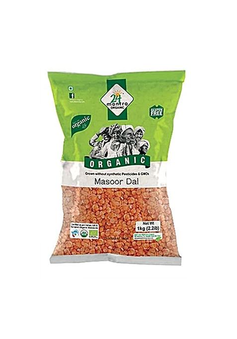 24 Mantra Organic Masoor Dal 1 Kg Pouch