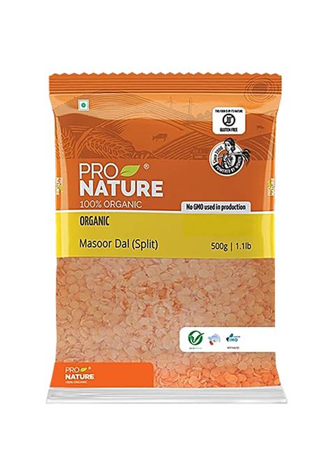 Pro Nature Organic Dal Masoor 500 g Pouch