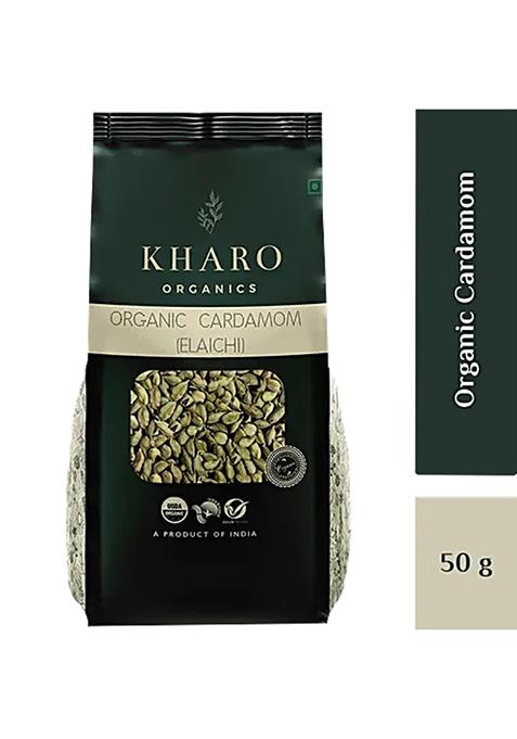 Kharo Organics Cardamomelaichi Certified Organic High Quality Aromatic Natural Non Gmo 50 g