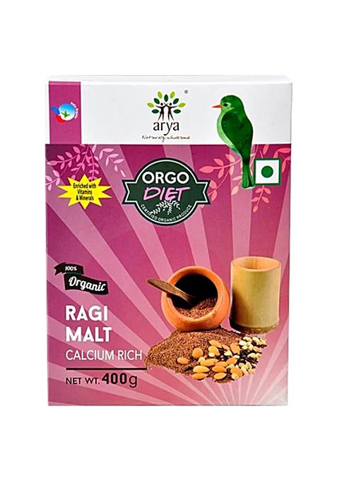 Arya Organic Ragi Malt Rich In Calcium Vitamins Minerals 400 g