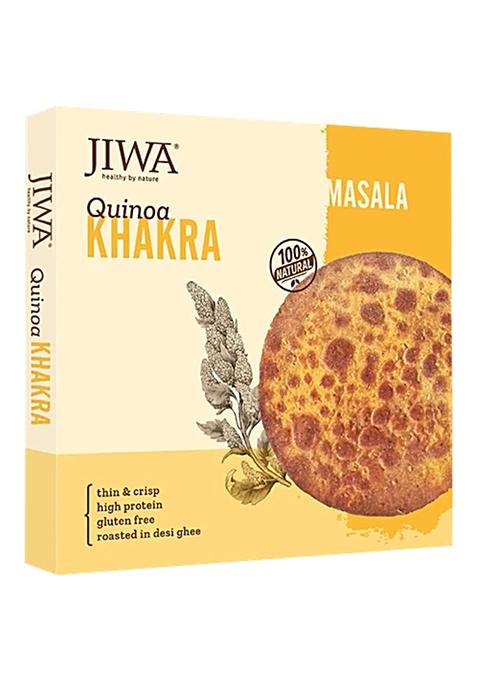 Jiwa Quinoa Khakra Masala 100 Natural 6 Pcs Gluten Free Snack Roasted In Desi Ghee 80 g