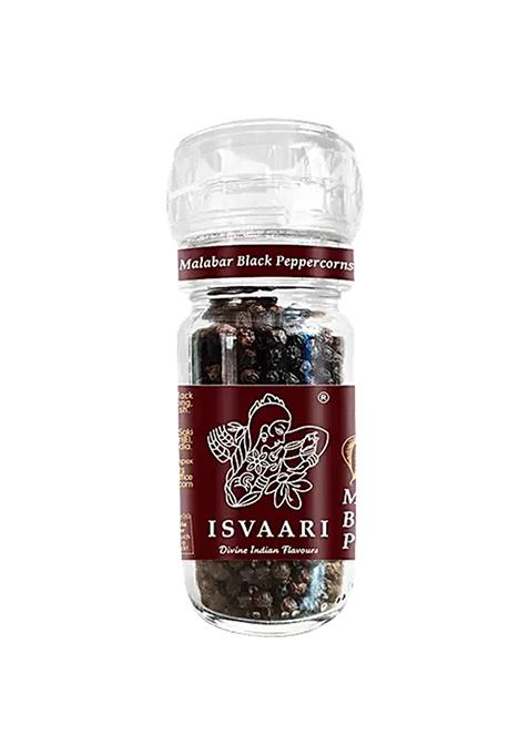 Isvaari Fairtrade Malabar Black Peppercorns In Grinder 50 g