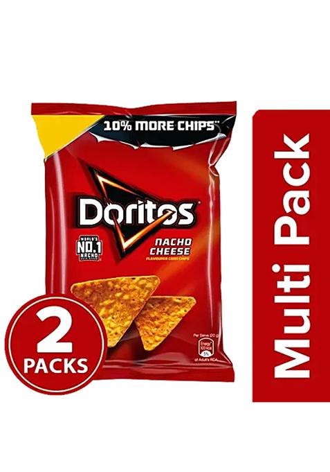 Doritos Nacho Cheese Flavour Corn Chips, 2 X 153 g Multipack