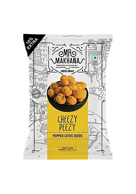 Mr Makhana Cheesy Peezy Popped Lotus Seeds Roasted In Olive Oil Super Snack 25 g Pouch