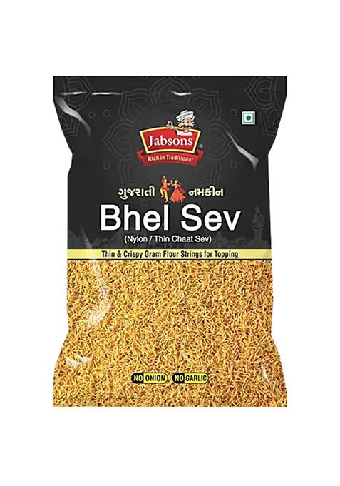 Jabsons Gujarati Namkeen Bhel Sev Thin Crispy Gram Flour Strings For Topping 120 g