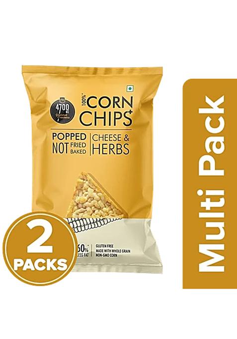 4700Bc Corn Chips Cheese Herbs Popped Not Fried Or Baked Made With Whole Grain 2 X 55 g