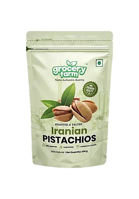 Grocery Farm Iranian Pistachios Roasted Salted 100 Natural 200 g