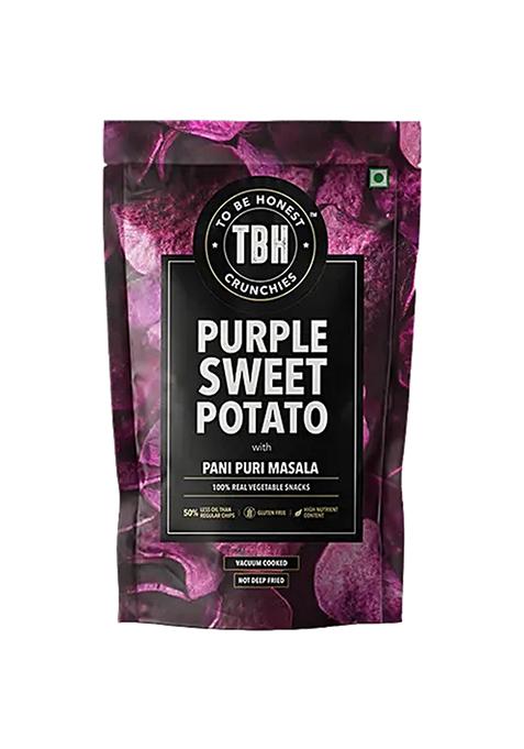 To Be Honest Purple Sweet Potato - Pani Puri Masala - 100% Real Vegetable Snack, 35 g