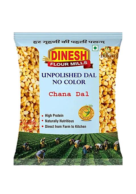 Dinesh Flour Mills Unpolished Chana Dal/Gram Dal Lentils Pulses Rich In Nutrients 500g