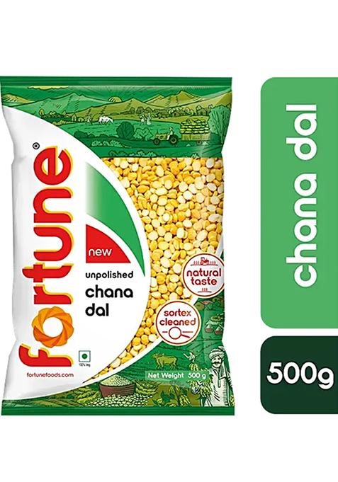 Fortune Chana Dal Unpolished And Sortex Cleaned 500g
