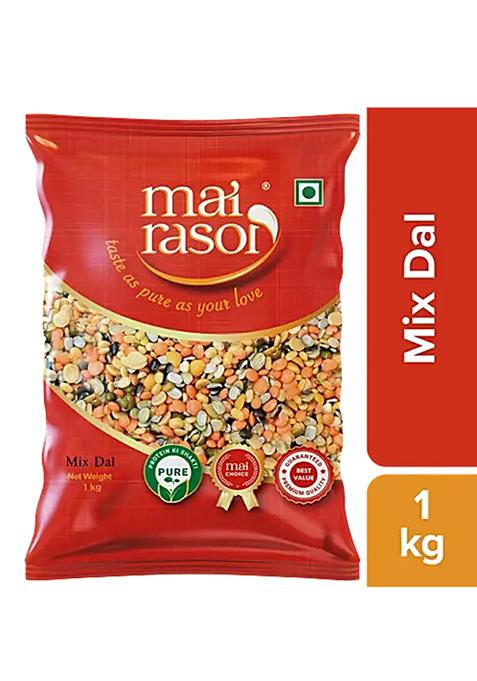 Mai Rasoi Mix Dal Unpolished Protein And Fibre Rich For Making Soups Main Course Meals 1 Kg Pouch