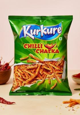 Kurkure Namkeen Chilli Chatka, 47G Pouch