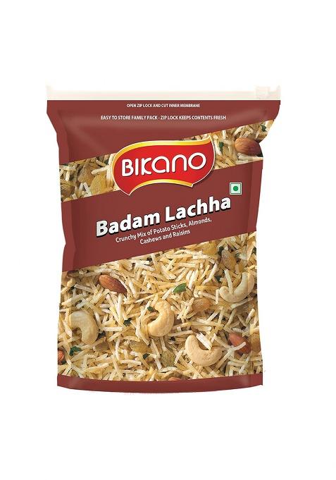 Bikano Badam Lachha | Nutty Cashews & Almonds | Tea Time Snack | Badam Lachha Namkeen, 400g Pack