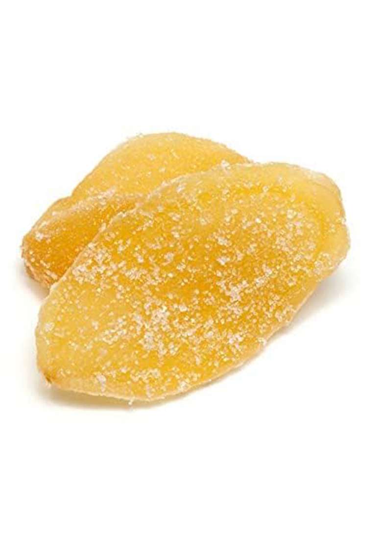 Veganic Organic Sweet Ginger Slice | Dried Ginger Candy | Adrak Slices/Candy Mouth Freshener/Mukhwas (100 grams) - Indya
