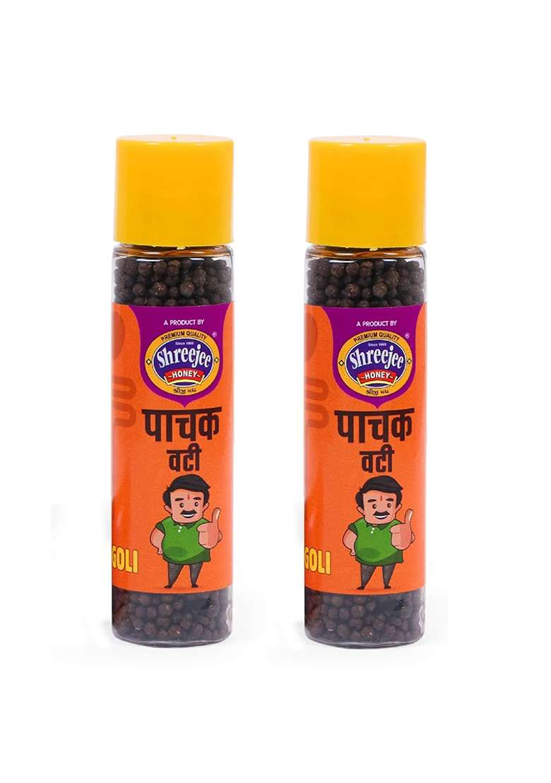 Shreejee Pachak Vati Goli,Digestive Pachak Goli for Gas Acidity Digestion & Flatulence Mouth Freshener After Meal Mukhwas,Churan- 50g (Pack of 2) - Indya