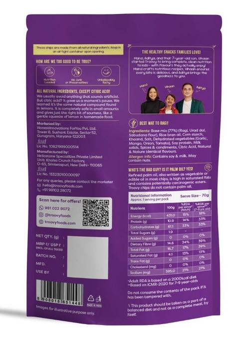 Troovy Healthy Masala Ragi Chips