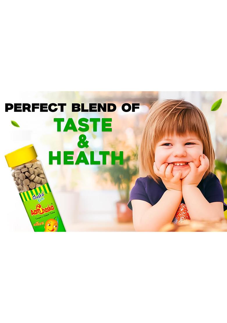 Alkas Chaska Bite Aam Chaska Chatpati Tablet Dry Mango Candy Digestive Pack Of 1 Chatpata Candy,250 Gram