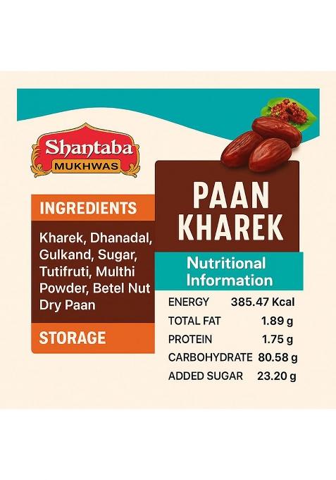 Shantaba Mukhwas Pan Kharek Dry Dates Stuffed With Paan Masala Flavors, Gulkand, Saunf & Tutti Frutti