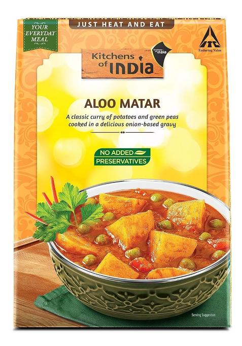 ‎Kitchens Of India Kitchens Of India Aloo Matar, Itc Ready To Eat Indian Food, Just Heat And Eat, Microwavable, 285G