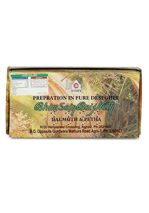‎Bhim Sain Baij Nath Bhim Sain Baij Nath Agra (Inventor Of Dalmoth And Petha) Gud (Jaggery) Gajak / Gur Gajak Made With Fully Roasted Sesame Seeds And Dry Fruits In Pure Desi Ghee 500 Gms