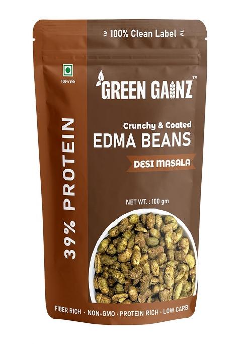 Green Gainz Roasted Edamame New Desi Masala Flavour