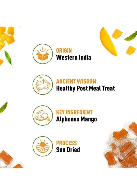 Nearnature Aam Papad 1Kg,Healthy Fruit Snacks Aamras Papad Slice, Aam Papad Khatta Mitha, Real Pulp Mango Papad, Ratnagiri Alphonso (Hapoos) Dried Mango Papad Dry