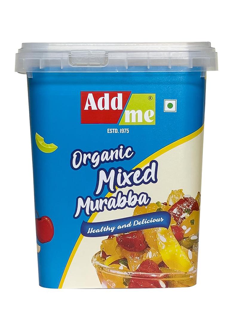 Add Me Fruit Sweets Dry Mixed Murabba 1Kg Gift Pack With Kesar & Elaichi (1 Kg) With Amla, Apple, Pear, Pineapple, Kiwi, Carrot, Mango In A Single Bucket Pack