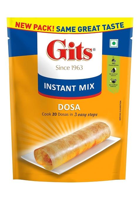 Gits Instant Rice Dosa Breakfast Mix, Makes 20 Per Pack, Pure Veg, South Indian Breakfast Mix, 500G