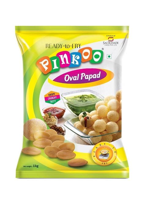 Pinkoo Extruded Unfried Snack Pellets Pinkoo 1 Kg Oval Shaped