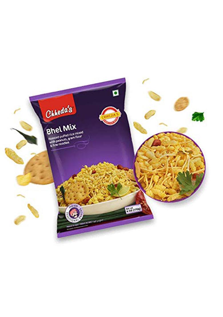 Chheda'S Chheda'S Bhel Mix Roased Puffed Rice, Peanuts, Besan Sev Sev Kurmura (300G Pack Of 1)