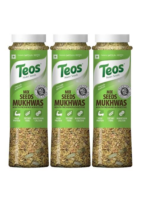 Satgun Teos Mix Seed Mukhwas Mouth Freshener And Digestive Pack Of 3345 Gms