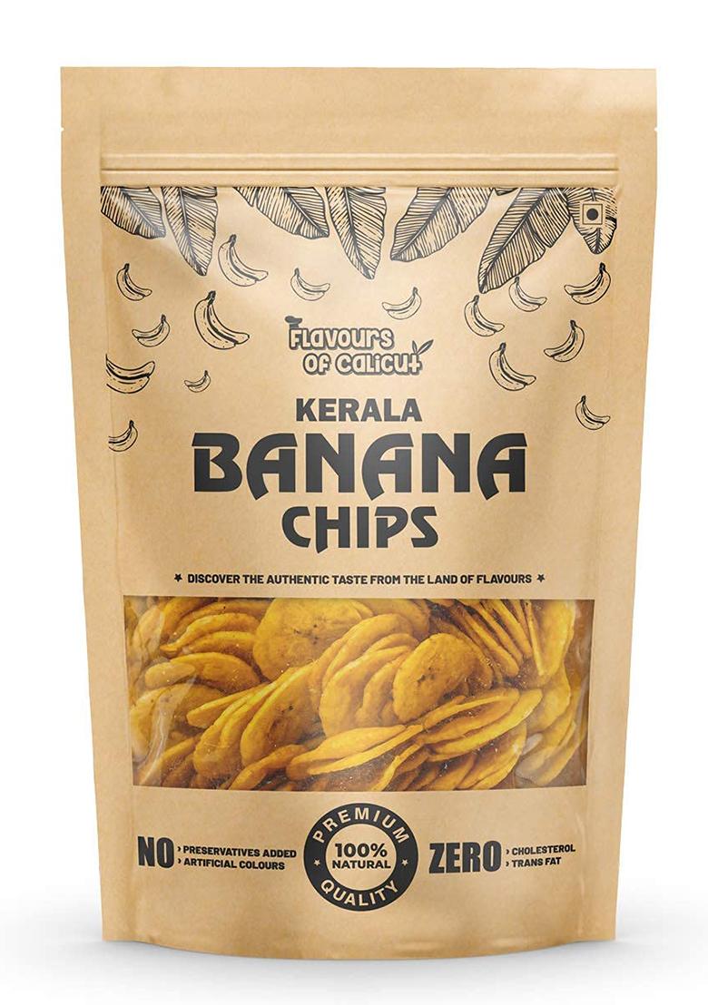 Flavours Of Calicut Kerala Banana Salted Chips, 1 Kg (Pack Of 2 X 500G)