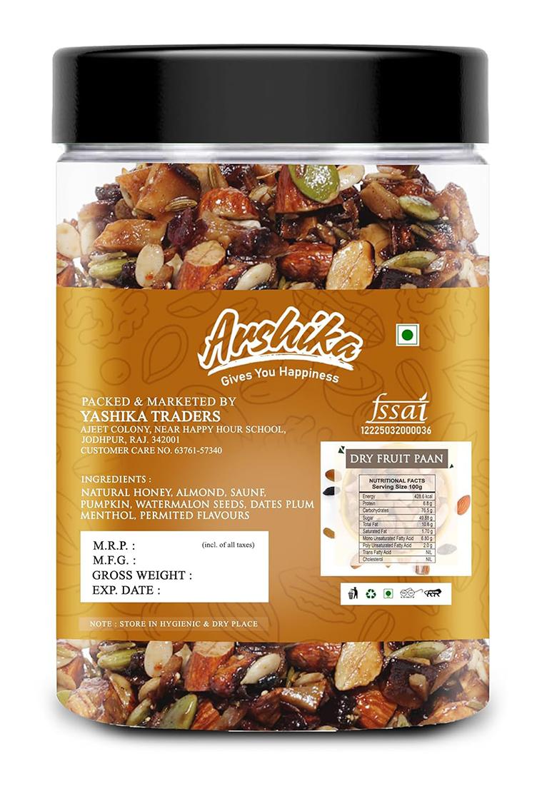 Arshika 100% Orginic Premium Dry Fruit Paan Mukhwas Mouth Freshener