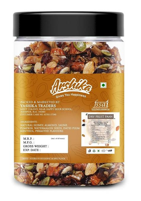 Arshika 100% Orginic Premium Dry Fruit Paan Mukhwas Mouth Freshener