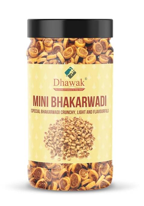 ‎Dhawak Dhawak Gujrati Mini Bhakarwadi 500 Gms (Crunchy And Tasty) Jar Pack