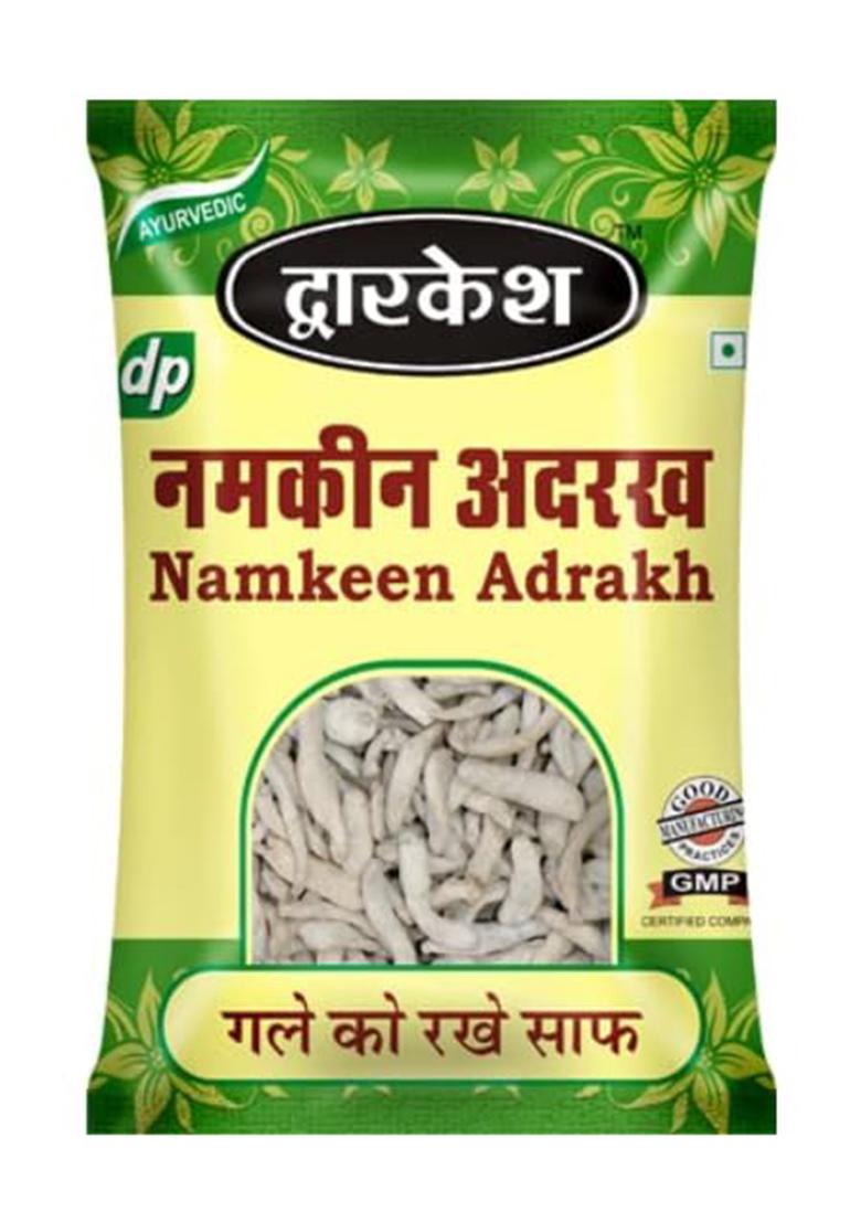 Dwarkesh Namkeen Adarkh 4X50 G (Ginger Candy) Churan Mouth Freshener, Digestive, Aftermeal Snack With Namkeen Adark Churan