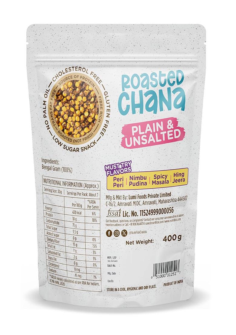 Yumflick Yumflick Plain Roasted Chana With Skin