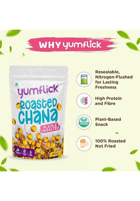 Yumflick Yumflick Plain Roasted Chana With Skin