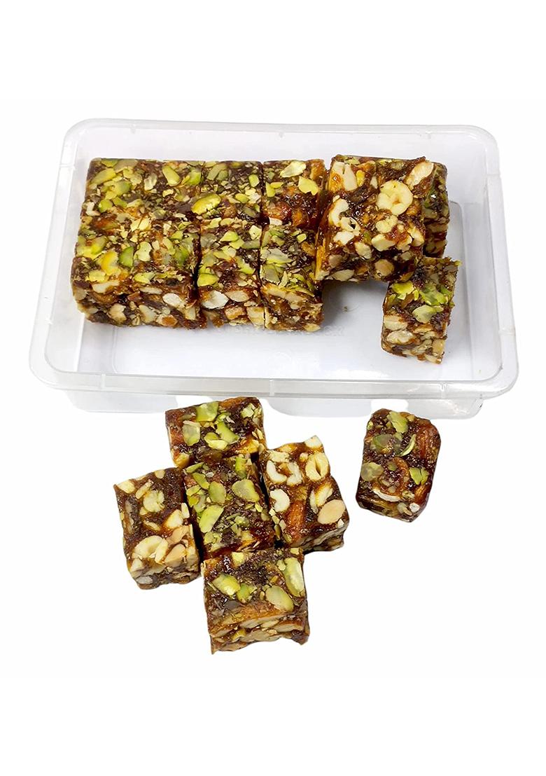 Midwinfer Dry Fruits Chikki 500G (Sugar Free) Dry Fruits Dates Barfi