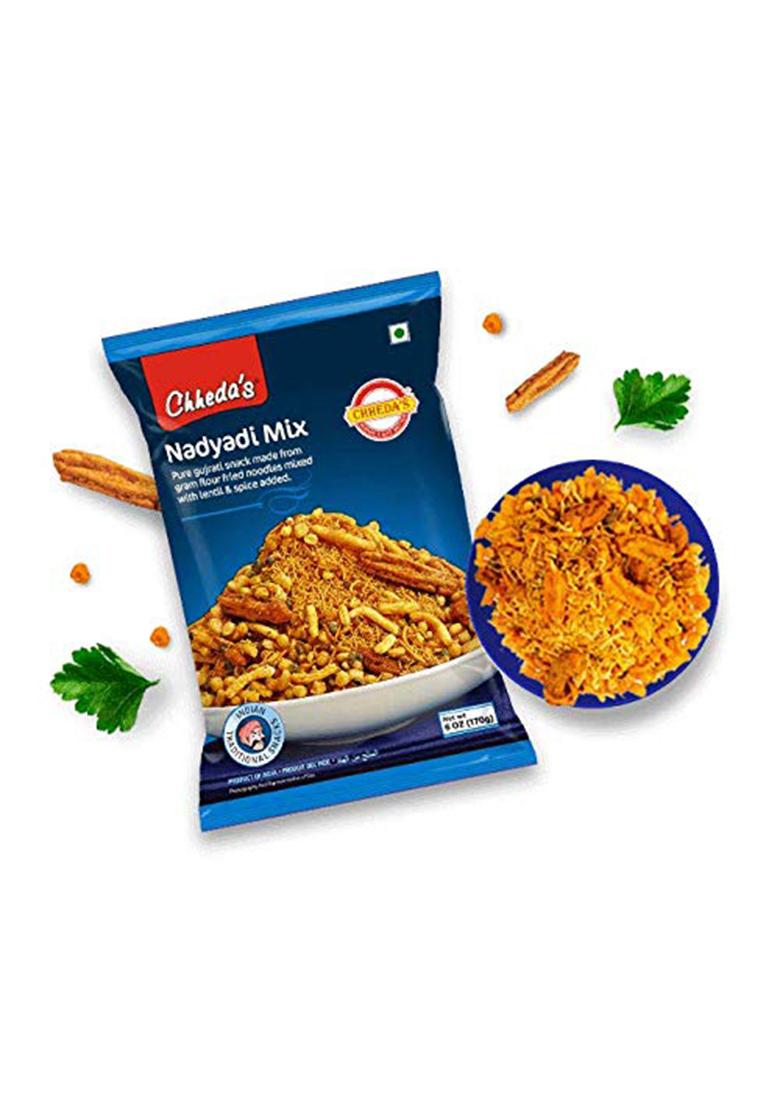Chheda'S Chheda'S Nadiyadi Mix Gujrati Snack Besan Sev Mixed With Lentils (300G Pack Of 2)