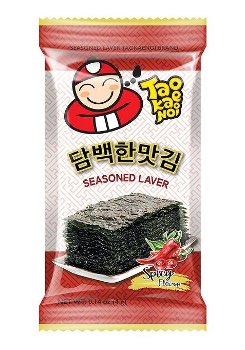 ‎Tao Kae Noi Tao Kae Noi Roasted Seaweed Seasoned Laver Spicy Flavour, 3 X 4 G