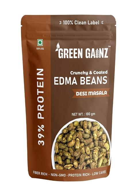 Green Gainz Roasted Edamame New Desi Masala Flavour