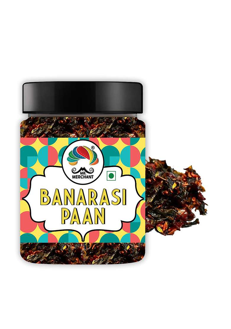 Mr. Merchant Banarasi Meetha Paan Mukhwas, [Mouth Freshener, Digestive, After-Meal Snack] [Jar Pack], 300g - Indya