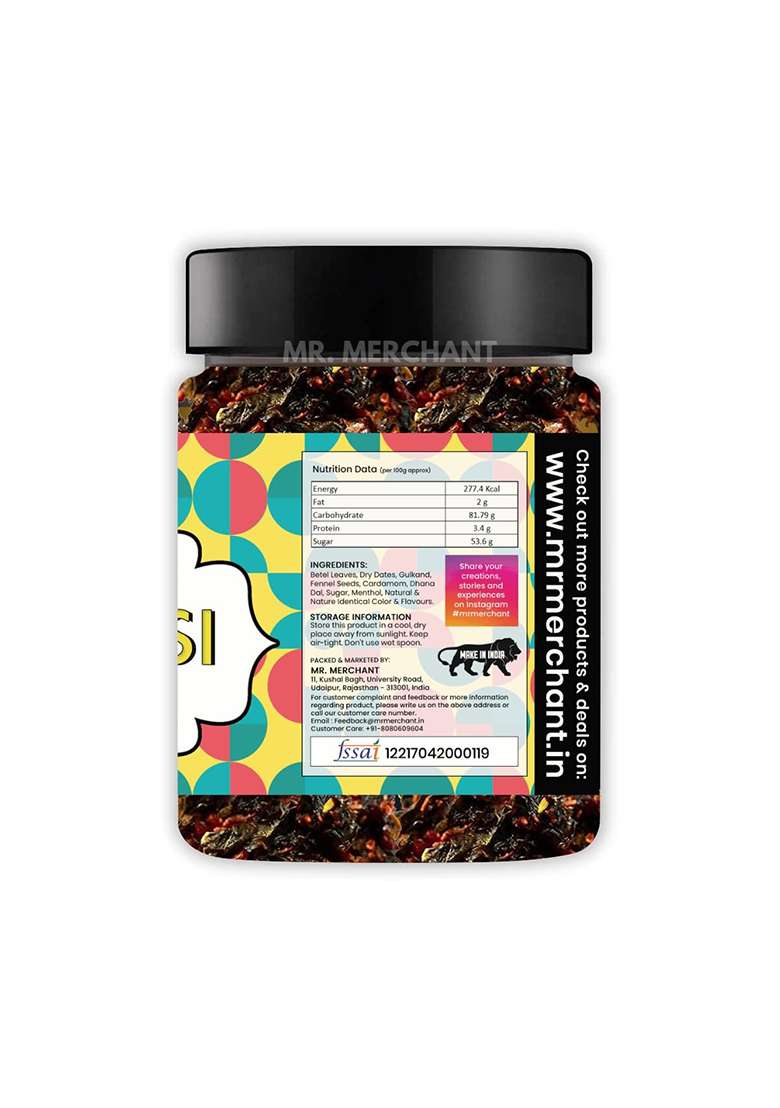 Mr. Merchant Banarasi Meetha Paan Mukhwas, [Mouth Freshener, Digestive, After-Meal Snack] [Jar Pack], 300g - Indya