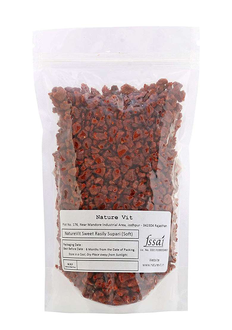 Nature Vit Naturevit Sweet Soft Supari 400G | Flavored Betel Nut Mouth Freshener After-Meal Mukhwas Aromatic & Chewy Traditional Indian Digestive - Indya