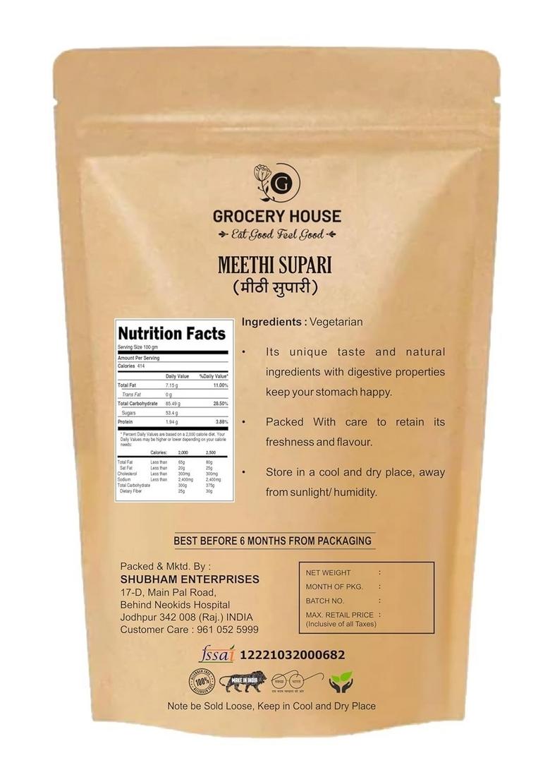 Grocery House Burmer Meethi Supari Mukhwas 200 grams|Traditional Indian Mukhwas