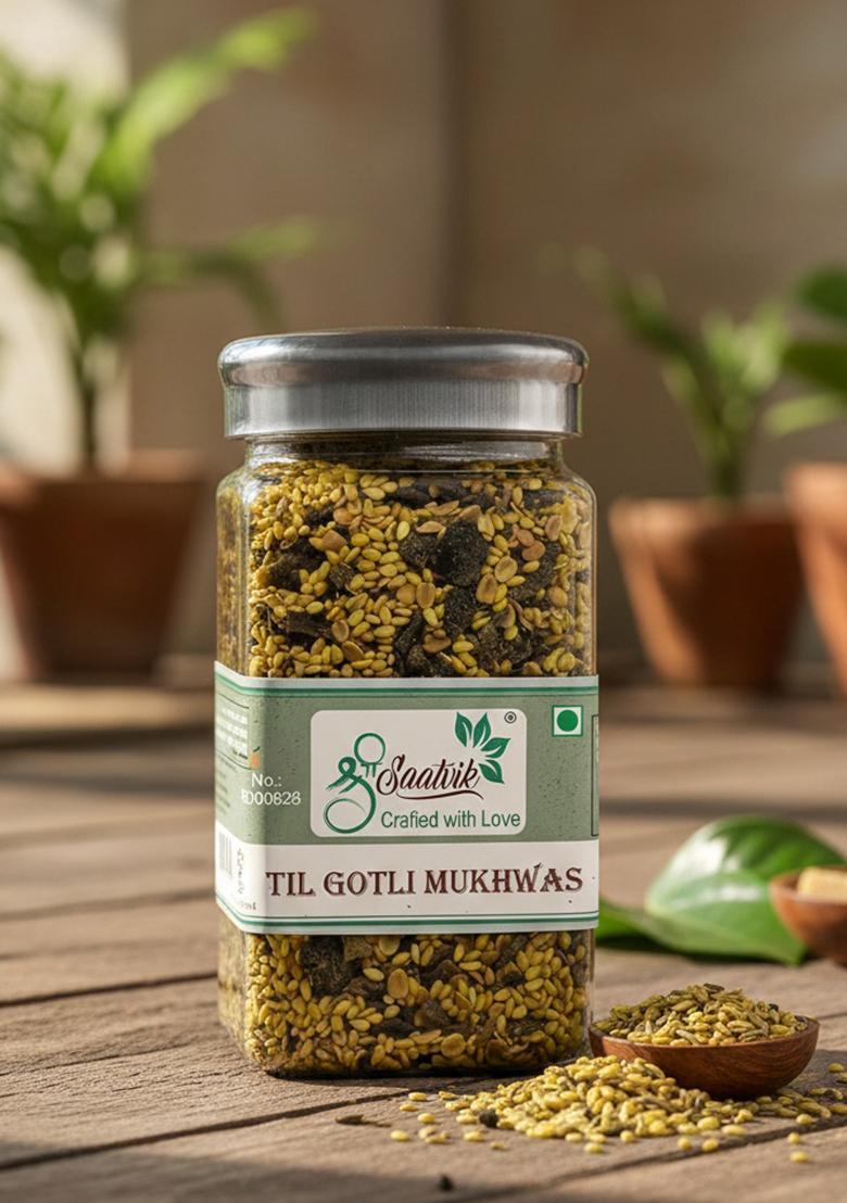 Shree Saatvik Til Gotli Mukhwas | Sesame & Mango Seeds Mouth Freshener | Digestive & Healthy After meal