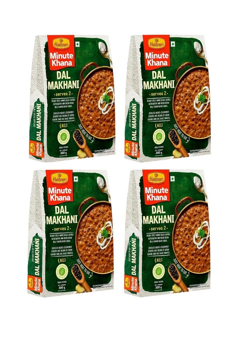 Haldiram'S Ready-to-Eat Dal Makhani (300 g x 4, Pack of 4) | Authentic Indian Cuisine | Premium Microwaveable Meal | Convenient & Delicious | Perfect for Quick Meals & Gifting