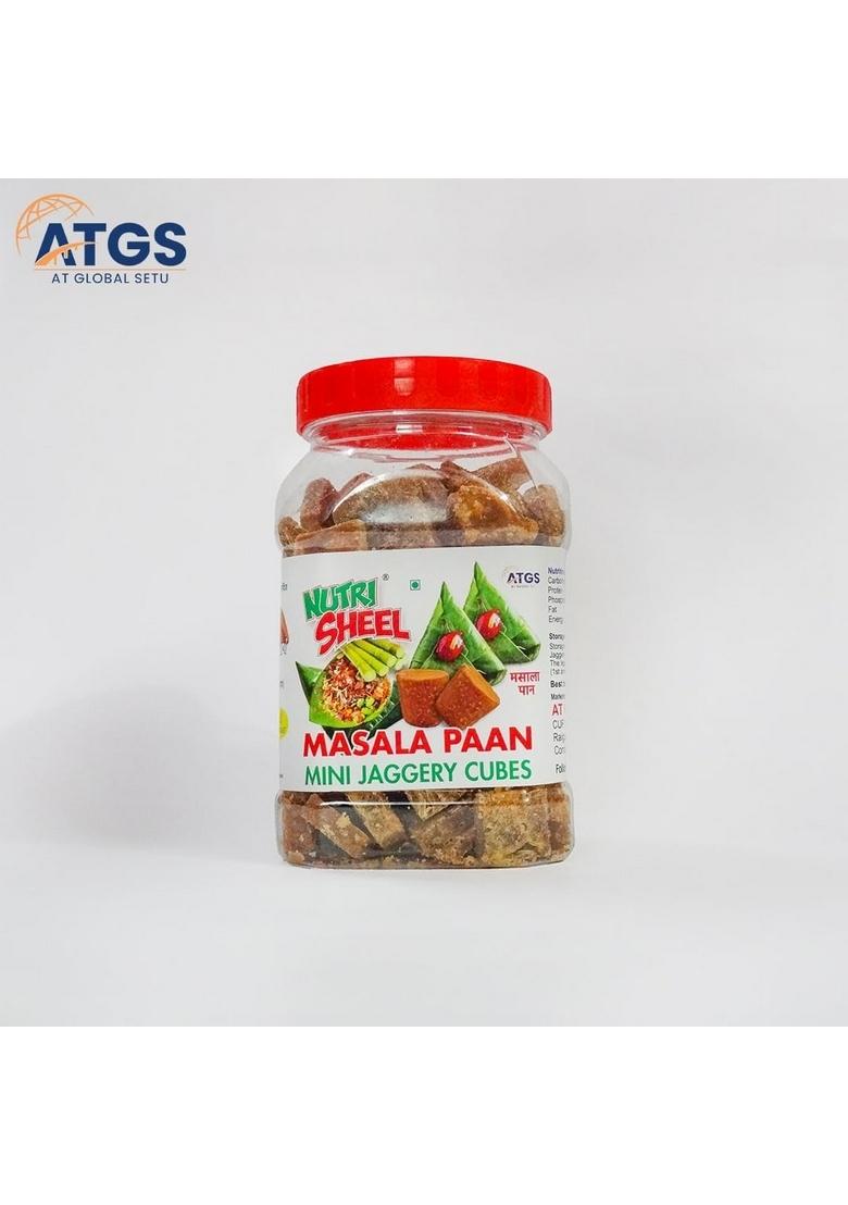 Atgs Masala Paan Mini Organic Jaggery Cubes 500 gm Organic | After Meal Snack | Mukhwas | No Preservatives Added